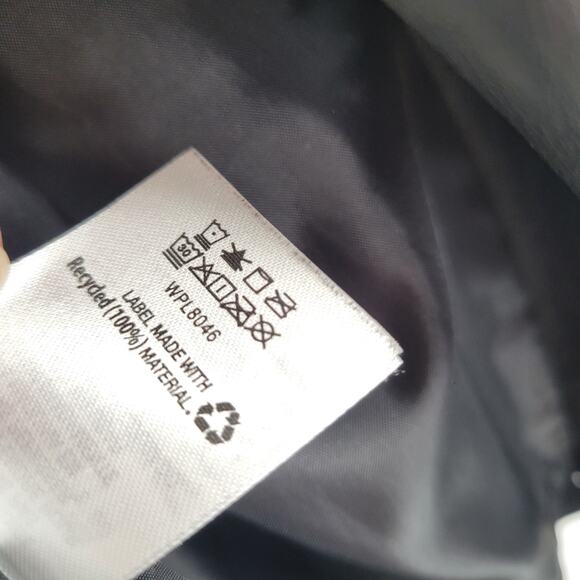 Inc M Black Cropped Leather Jacket Collared Long Sleeve Lasercut Open - Picture 7 of 8